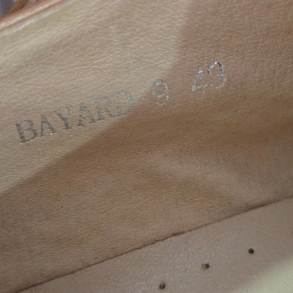 MIXX Bayard Men 43 Tan Leather Woven Wingtip Brogue Oxford Dress Shoes AC612